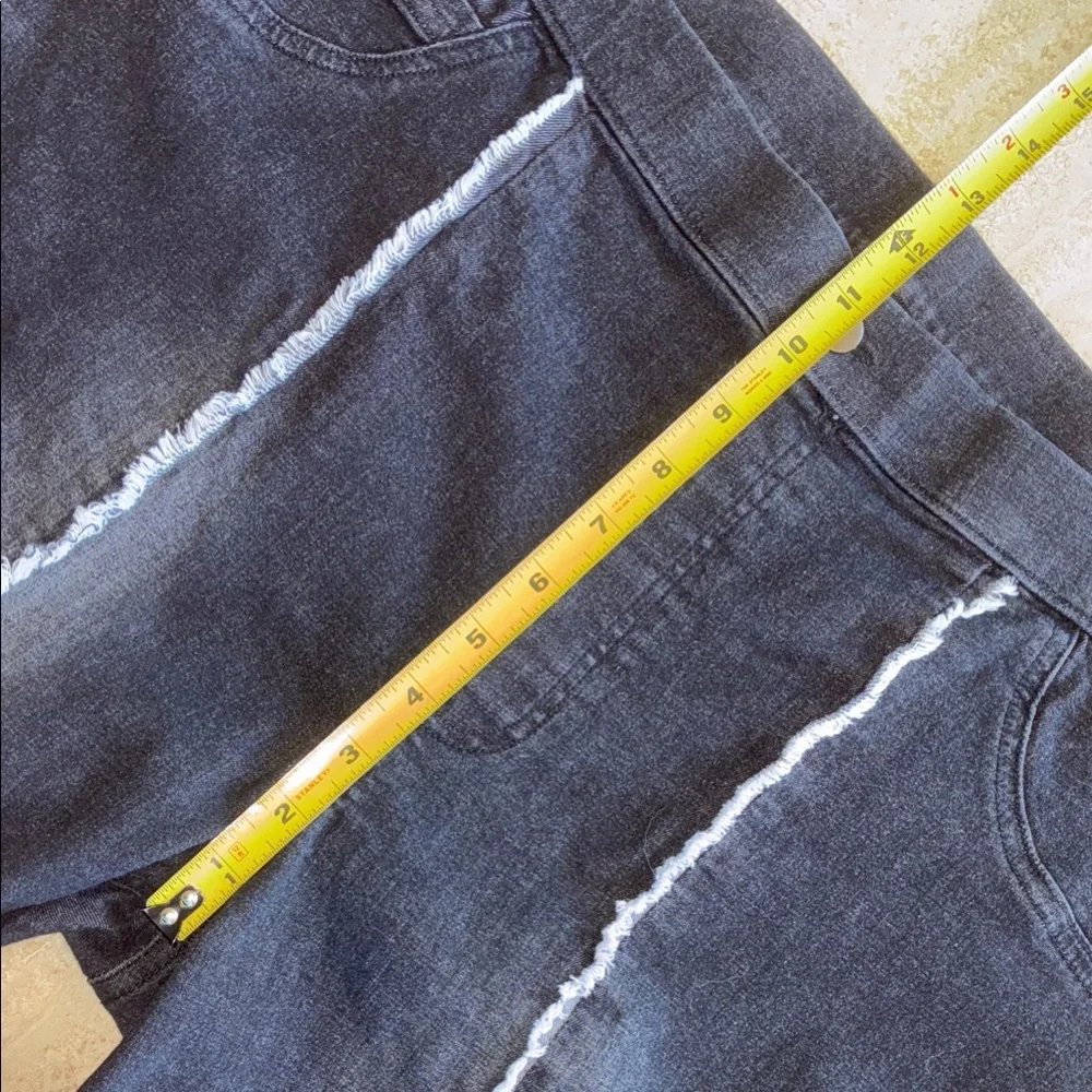 ZEZA B Jeans, Black, Fringe, Skinny, High-Waisted, Stretchy, Pull-on. XL - Picture 15 of 17
